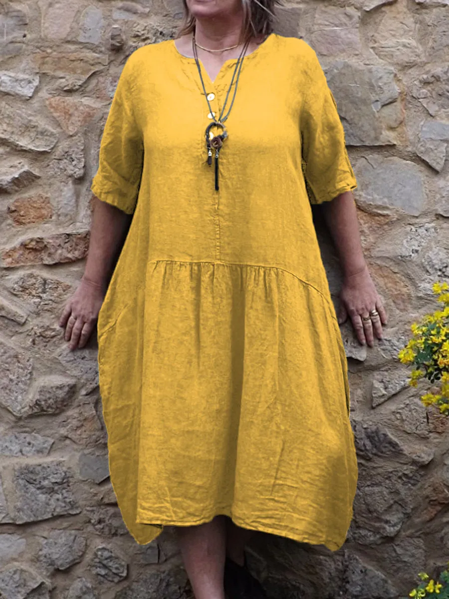 Women's Pocket Cotton Dress