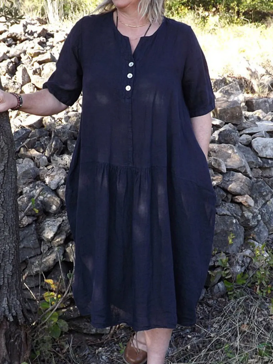 Women's Pocket Cotton Dress