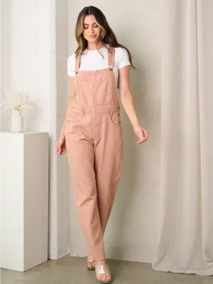 WOMEN'S SLEEVELESS POCKETS DENIM OVERALL JUMPSUIT