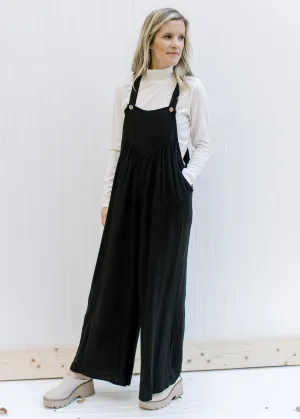 X Black Button Jumpsuit