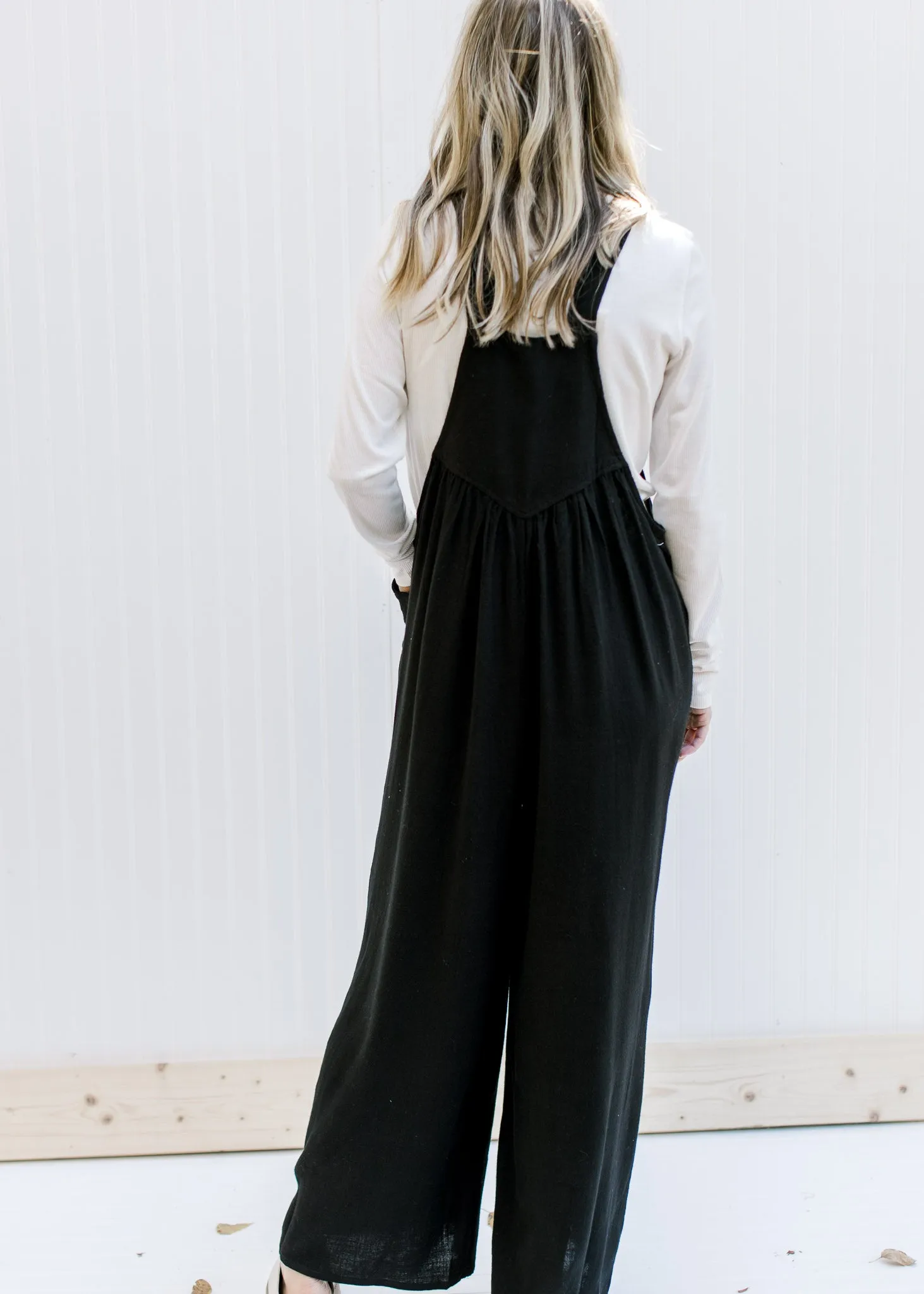X Black Button Jumpsuit