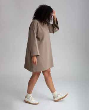 Xena Organic Cotton Dress In Olive