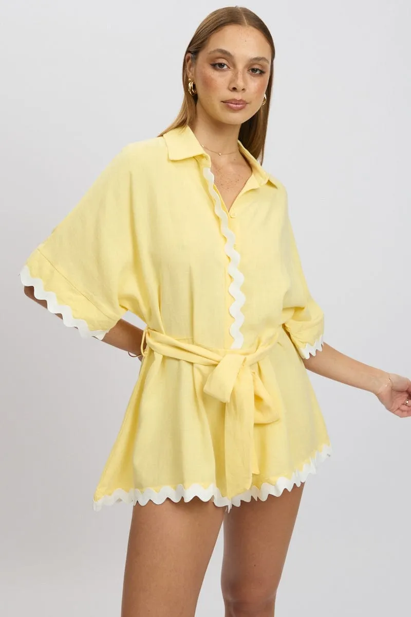 Yellow Oversized Playsuit