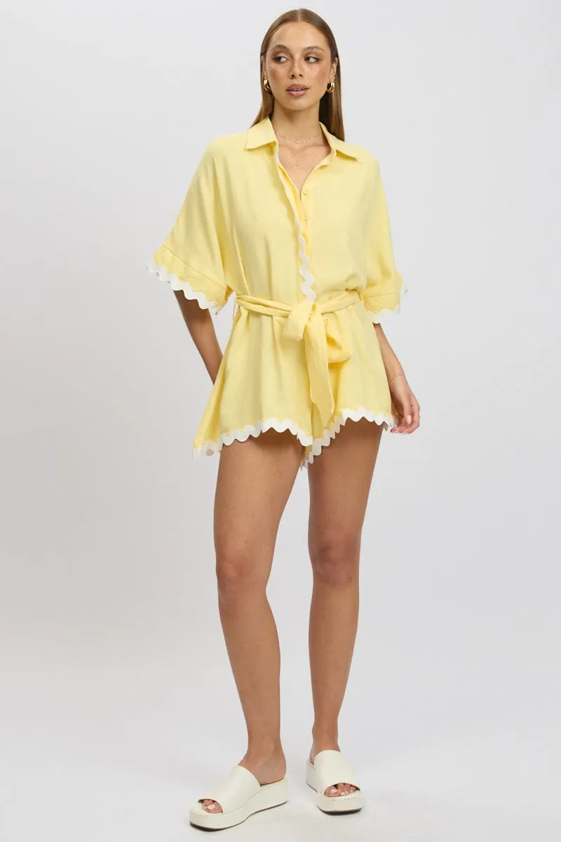 Yellow Oversized Playsuit