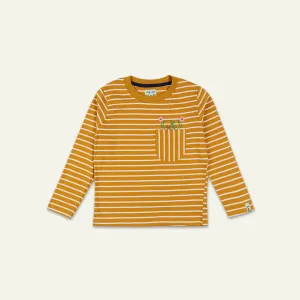 Yellow Stripe Print Top