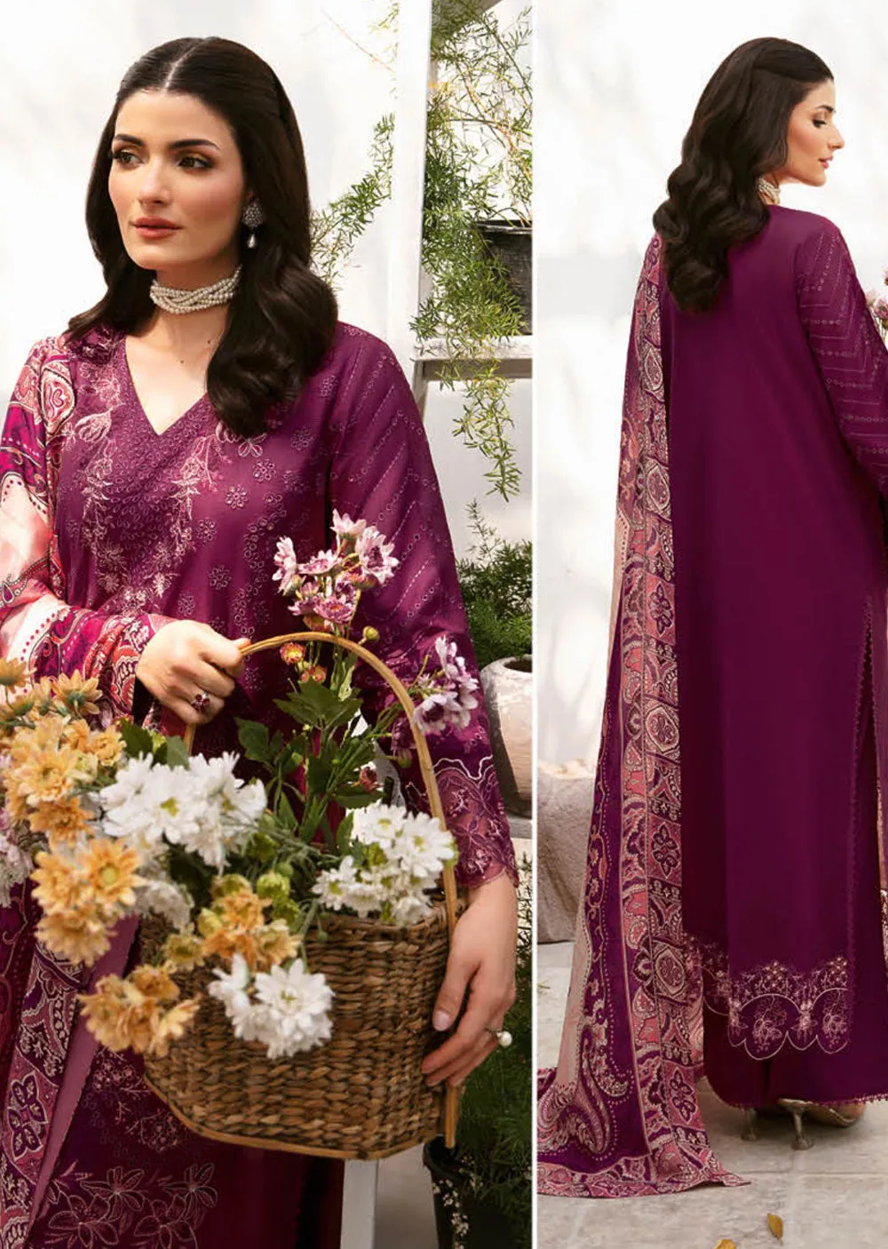 Z-901 - Unstitched - Ramsha Andaaz Luxury Lawn Vol 9 2024