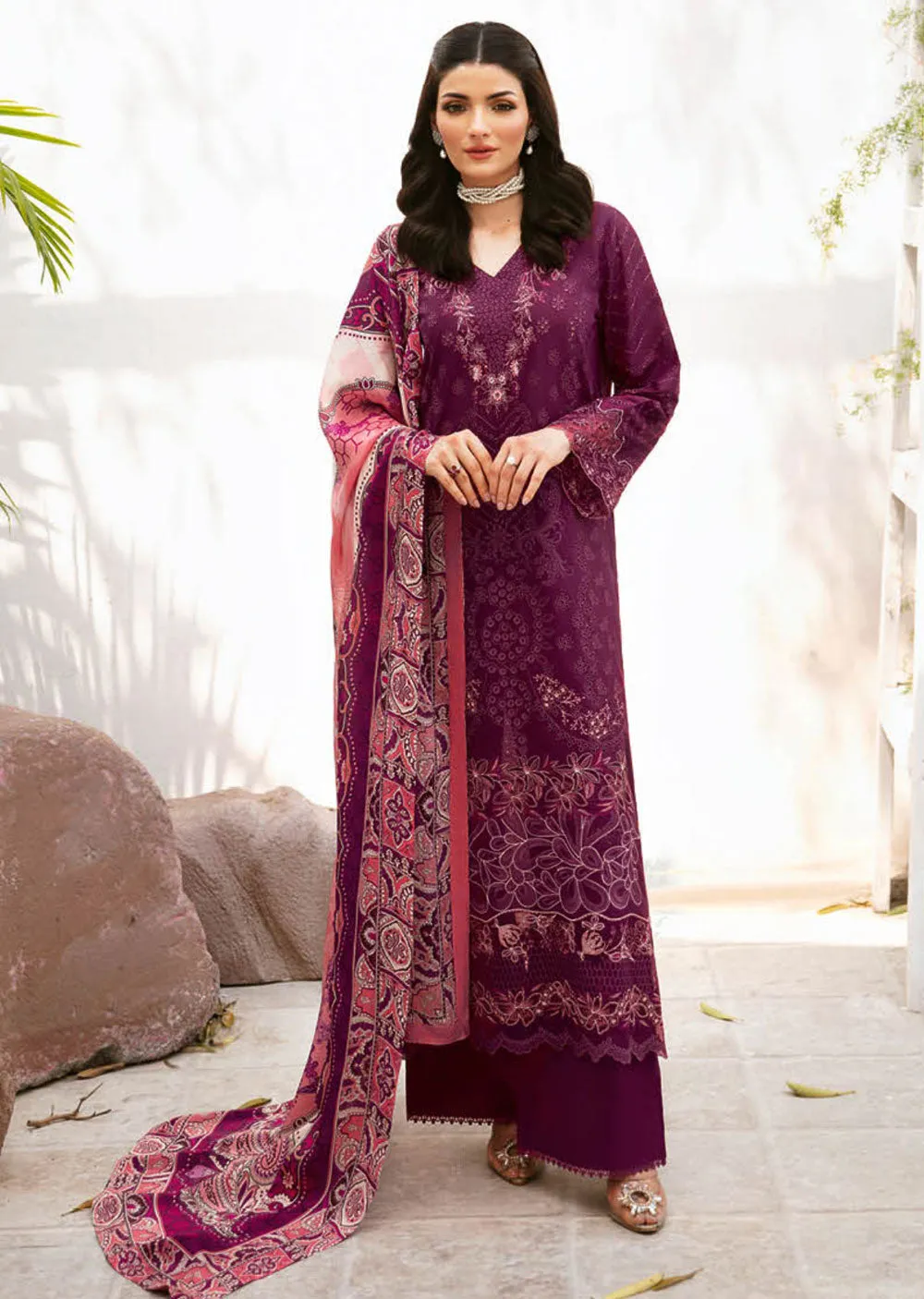 Z-901 - Unstitched - Ramsha Andaaz Luxury Lawn Vol 9 2024