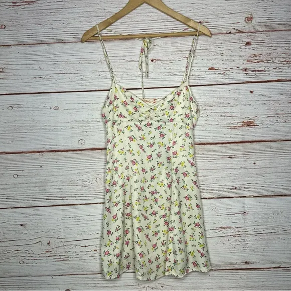 Zara Floral Halter Mini Dress Sz S