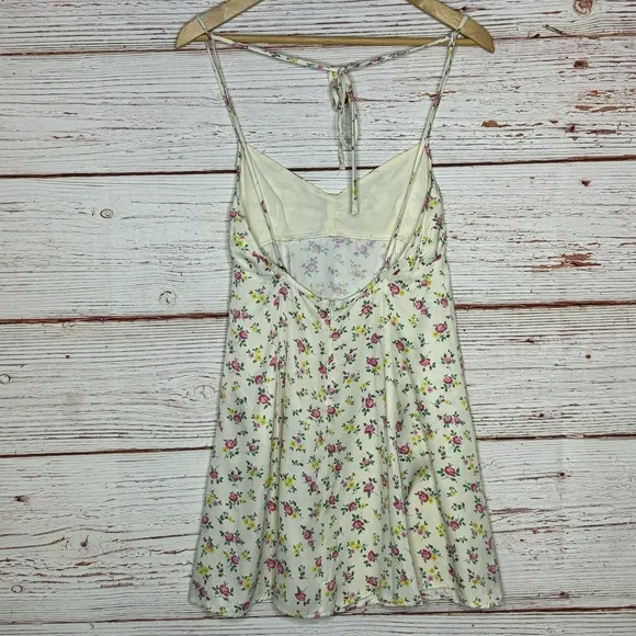 Zara Floral Halter Mini Dress Sz S