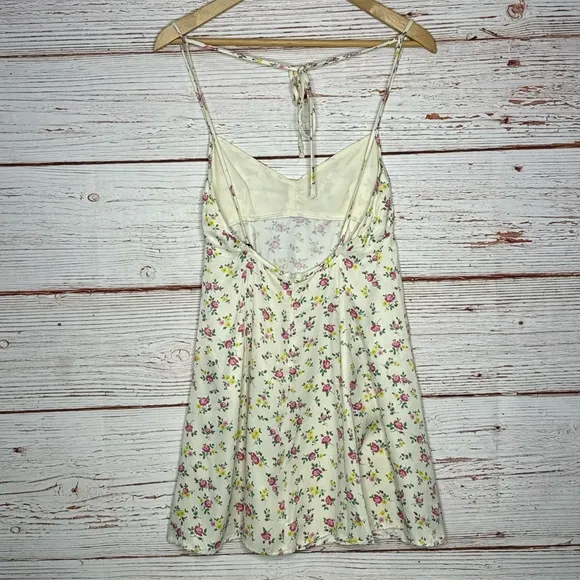 Zara Floral Halter Mini Dress Sz S