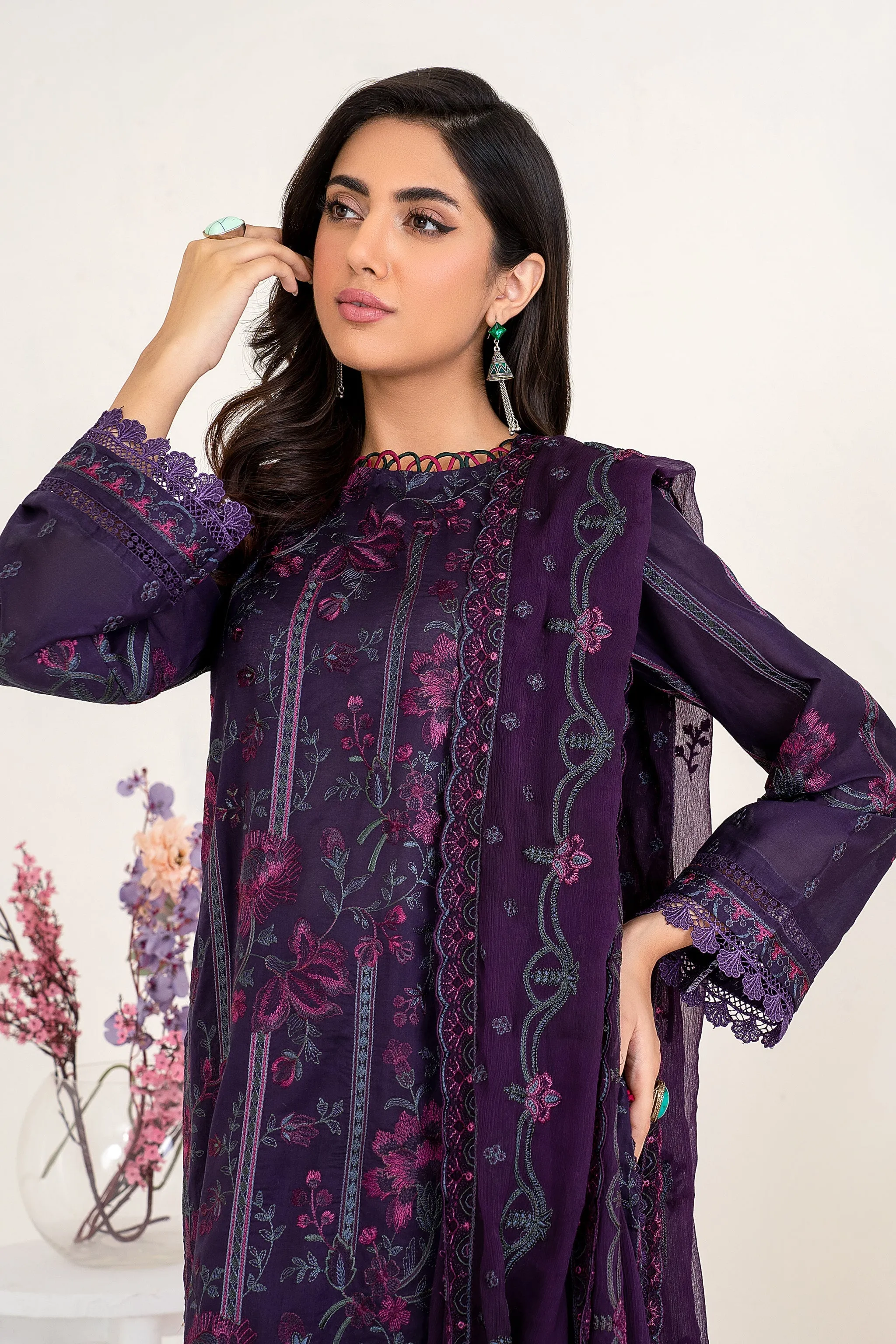 ZEL 07 Purple Haze| Zarif Unstitched Lawn | Eid Ul Adha Collection23