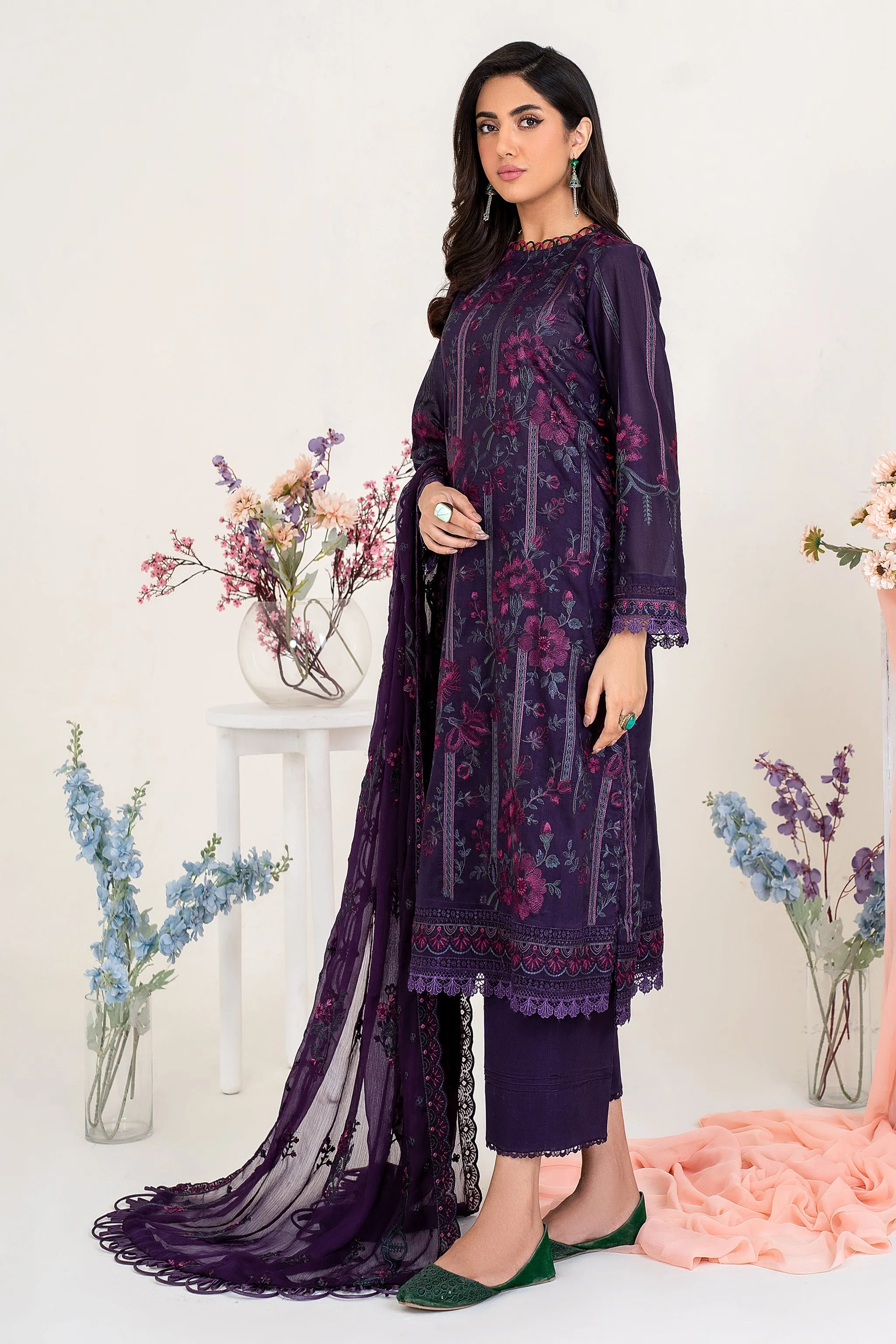 ZEL 07 Purple Haze| Zarif Unstitched Lawn | Eid Ul Adha Collection23