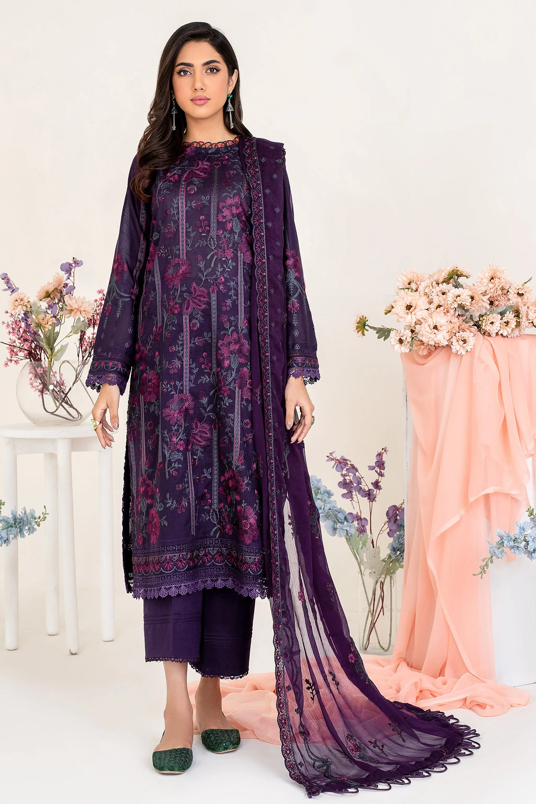 ZEL 07 Purple Haze| Zarif Unstitched Lawn | Eid Ul Adha Collection23