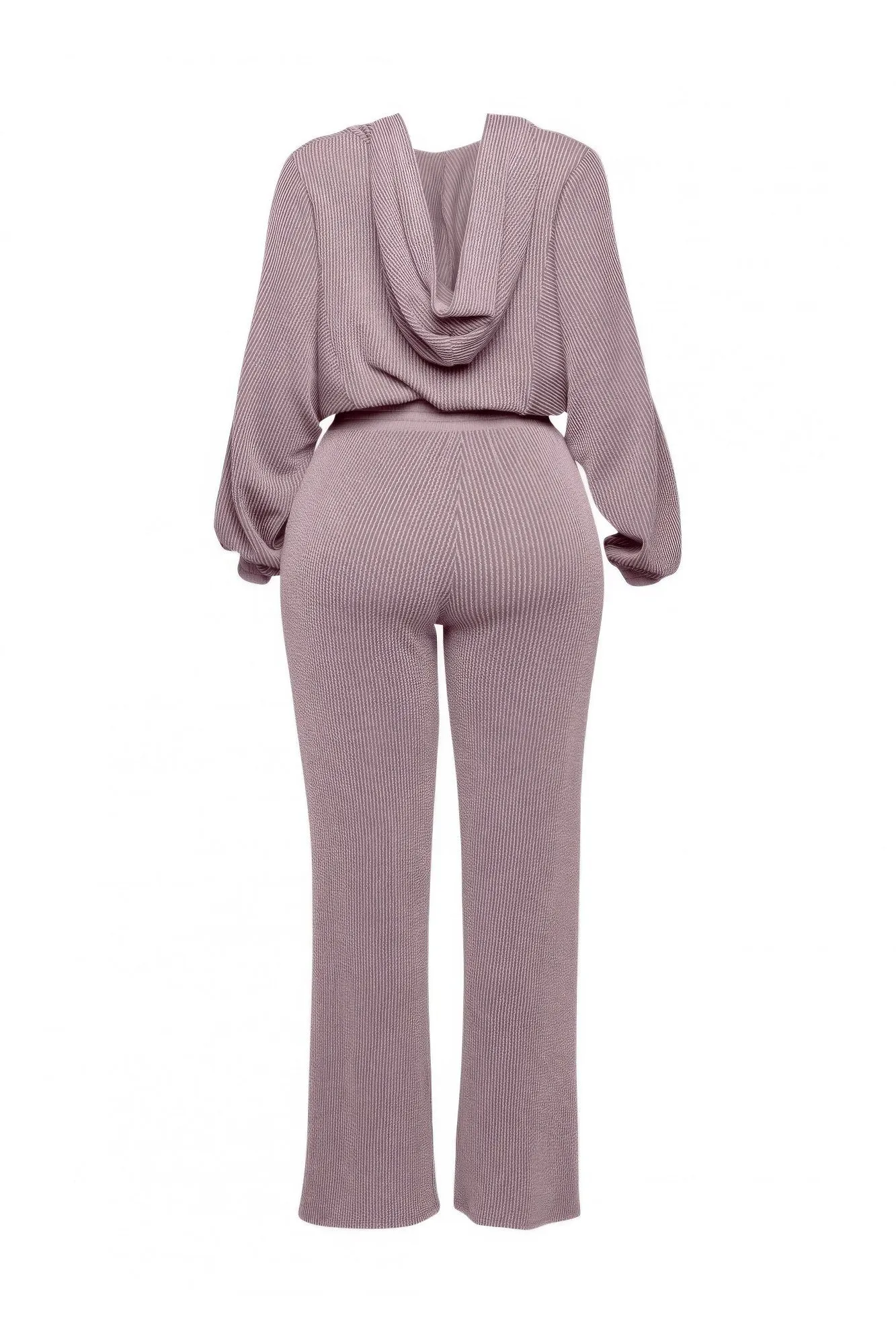 Zipper Closure Hoodie Jacket & Pants Set