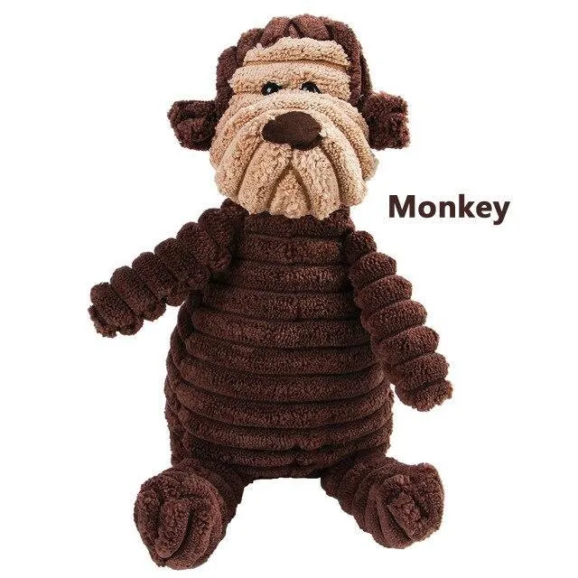 Zoo Plush Chew Squeaky Toys