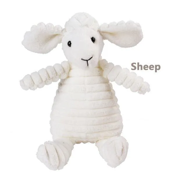 Zoo Plush Chew Squeaky Toys
