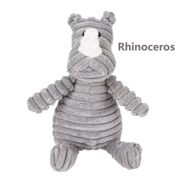 Zoo Plush Chew Squeaky Toys