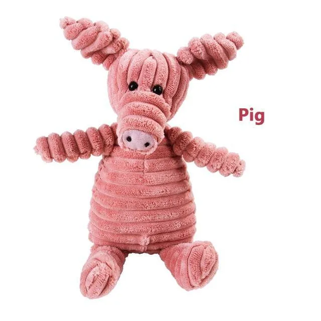 Zoo Plush Chew Squeaky Toys