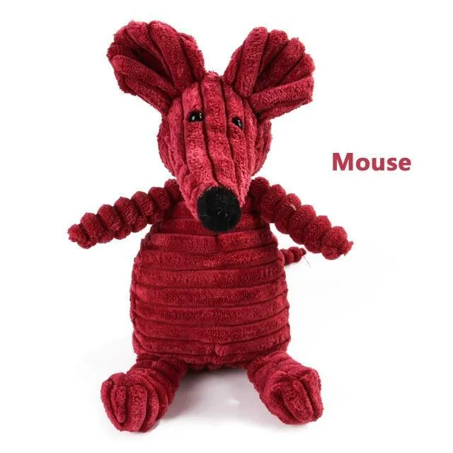 Zoo Plush Chew Squeaky Toys