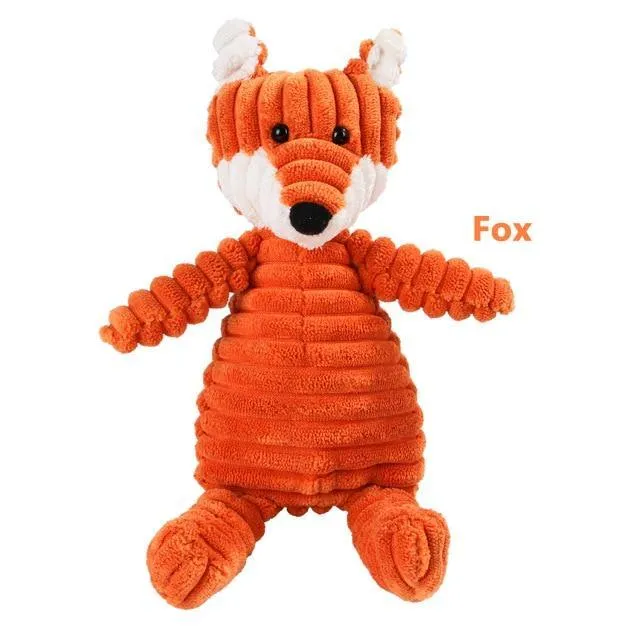 Zoo Plush Chew Squeaky Toys