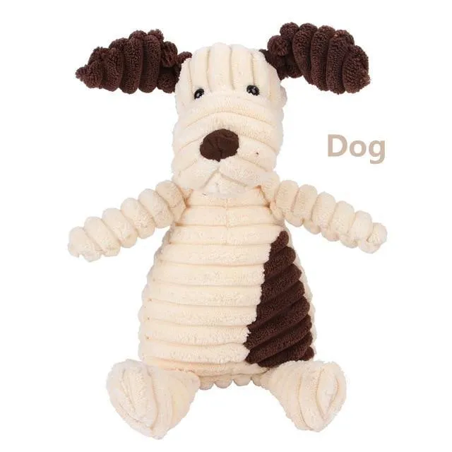 Zoo Plush Chew Squeaky Toys