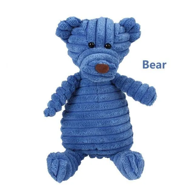 Zoo Plush Chew Squeaky Toys